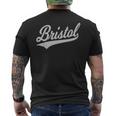 Bristol バーシティ スクリプト アスレチック スポーツ ジャージスタイル メンズTシャツ バックプリント
