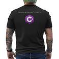 C コーディングプログラミングコードデベロッパー テックデベロッパー プログラマー メンズTシャツ バックプリント