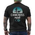 Canicross Runner 犬 トレイルランニング メンズTシャツ バックプリント