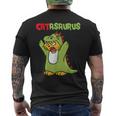Catasaurus T-Rex Cat Kitten Dinosaur Feline Dino Dragon メンズTシャツ バックプリント