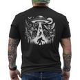 Cryptid Monsters ビッグフット Mothman Dogman Moon Cryptozoology メンズTシャツ バックプリント