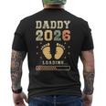 Daddy 2026 Loading Paternità Futuro Papà T-shirt da uomo con stampa posteriore