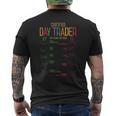 Day Trader スイングトレーディング ストック投資家 フォレックス チャートパターン メンズTシャツ バックプリント