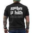 De Laoul 「Stakes Is High」 メンズTシャツ バックプリント