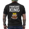 Divertente Pancake King Per Gli Amanti Dei Pancake Uomini Papà Ragazzi T-shirt da uomo con stampa posteriore