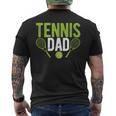 Divertente Papàportivo Giocatore Allenatore Fan Festa Del Papà Tennis Papà T-shirt da uomo con stampa posteriore