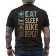 Eatleep Bike リピート自転車 メンズTシャツ バックプリント