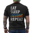 Eatleep Invest Repeat Investment Trading メンズTシャツ バックプリント