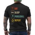 Eatleep ピックルボール リピート スポーツ レジャー ピックルボール メンズTシャツ バックプリント