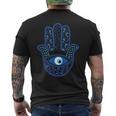 Evil Eye Artwork Hamasa Good Luck Hand Of Fatima Hipster メンズTシャツ バックプリント