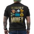 Evolution Of Money お金の進化 ビットコインプランb 暗号通貨btc ホドル メンズTシャツ バックプリント