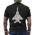 F-15 イーグルジェットファイター メンズTシャツ バックプリント