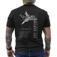 F-22 ラプター ジェット戦闘機仕様 メンズTシャツ バックプリント