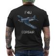 F4u コルセア ヴィンテージ Us Ww2 ウォーバード戦闘機 メンズTシャツ バックプリント