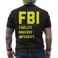 Fbi Motto 「Fidelity Bravery Integrity」 法執行機関 メンズTシャツ バックプリント
