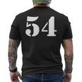 Fifty Four 数字 54 ナンバー メンズTシャツ バックプリント