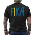 Fikaweden 面白いワードゲーム スウェーデン語 メンズTシャツ バックプリント