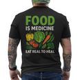Food Is Medicineの栄養士、自然療法医栄養士へのギフト 長袖tシャツ メンズTシャツ バックプリント