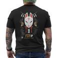 Fox 稲荷神の使者 メンズTシャツ バックプリント