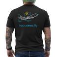 Aerospace How Planes Fly Air Magic Flight Crew メンズTシャツ バックプリント
