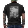 Catelfie With Ufos Cosmic Catpace Cat メンズTシャツ バックプリント