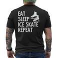 Eatleep Icekate Repeat フィギュアスケート メンズTシャツ バックプリント