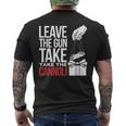 Leave The Gun Take The Cannoli メンズ レディース イタリア国旗 メンズTシャツ バックプリント