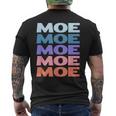 Modern Repeated Text Moe メンズTシャツ バックプリント