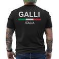 Galli イタリア製 ファミリーネーム イタリア 国旗 長袖tシャツ メンズTシャツ バックプリント