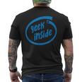 Geek Inside Eccentric Intellectual Tech メンズTシャツ バックプリント