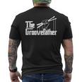 The Groovefatherintage Drumsドラミングバンドドラマー メンズTシャツ バックプリント