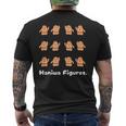 Haniwa Figures はにわ 古墳 ダンス 踊り 歴史 考古学 メンズTシャツ バックプリント
