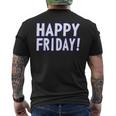 Happy Friday Tgif、週末のお祝い、仕事場。 メンズTシャツ バックプリント
