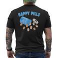 Happy Pills うさぎ 面白い ホーランドロップ バニー 恋人 ユーモア メンズTシャツ バックプリント