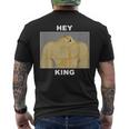 Hey Kingwole Doge Meme メンズTシャツ バックプリント
