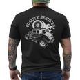 Hot Rodervice クラシック オールドアメリカンカー 自動車ガレージ メンズTシャツ バックプリント