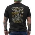 Hwy 89A セドナ フラッグスタッフ Azusa オートバイ アンティーク調デザイン メンズTシャツ バックプリント