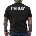I'm Gay メンズTシャツ バックプリント