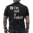 I'm Not A Robot Aiゲーマー メンズTシャツ バックプリント