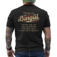 Ich Bin Ein Bingül Ich Höre Nicht AufWenn Ich Müde Bin Ich Höre Auf Bingül Name Heren T-shirt met print op de achterkant