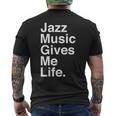 Jazz Music Gives Me Life Quote 長袖tシャツ メンズTシャツ バックプリント