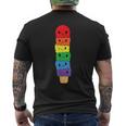 Kawaii Gay アイスクリーム Lgbt プライド レインボー プライド 月間 メンズTシャツ バックプリント