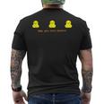 Keep Yourocial Distance 3つのイエローラバーダックグラフィック メンズTシャツ バックプリント
