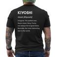 Kiyoshi 清 メンズTシャツ バックプリント