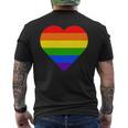 Lgbt レインボーウィングス フラッグ ハート ゲイ バイ ラブ プライド月間 Lgbtq メンズTシャツ バックプリント