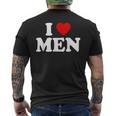 I Love I Love Men メンズTシャツ バックプリント