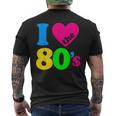 I Love The 80'S 80年代パーティードレスレトロ1980年代テーマ メンズTシャツ バックプリント