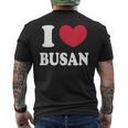 I Love Busan 釜山が大好きです メンズTシャツ バックプリント
