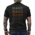 Love Heart Mako グランジ ビンテージスタイル ブラック マコ メンズTシャツ バックプリント
