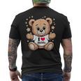 I Love Hiratsuka Teddy Bear 平塚テディベア大好き メンズTシャツ バックプリント
